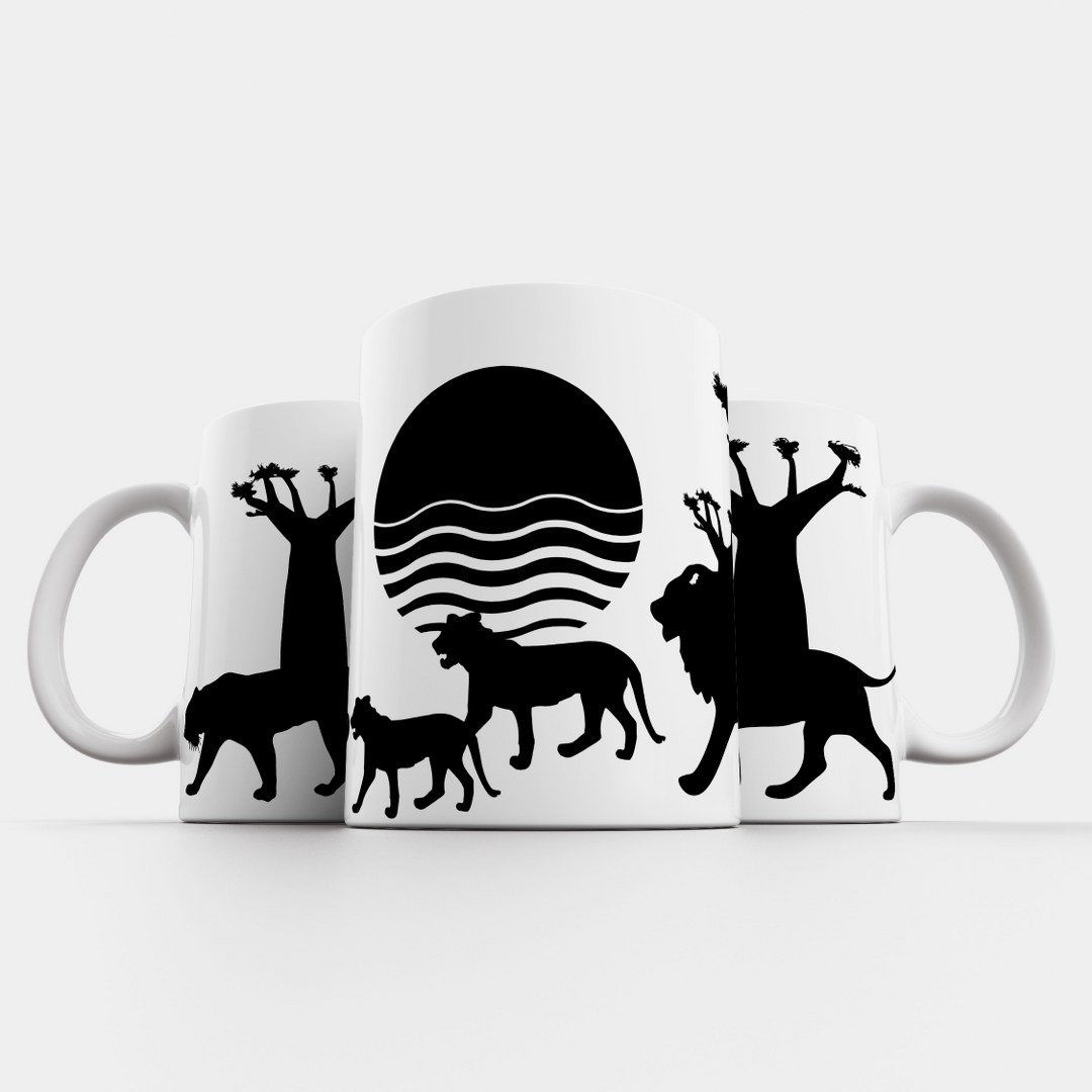 Matte Tasse „SAFARI“ | Wilde Tiermotive | Elegante Kollektion in Mattweiß – Bild 5
