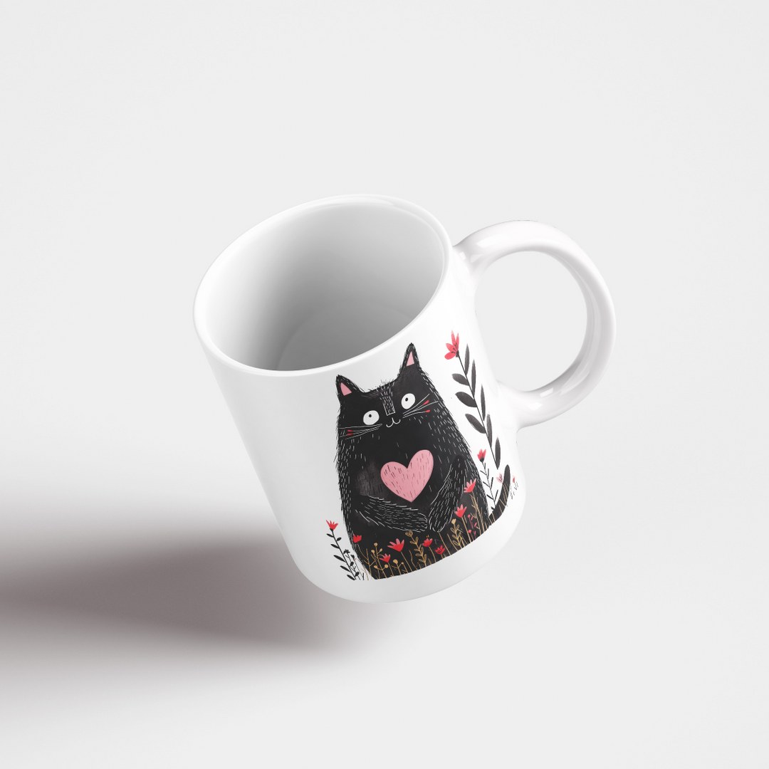 "Katze" - Tasse mit lustiger Katze. – Bild 2