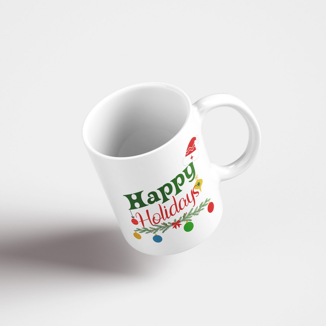 Weihnachtstasse – Happy Holidays – bunte Tasse mit festlichem Motiv – Bild 2