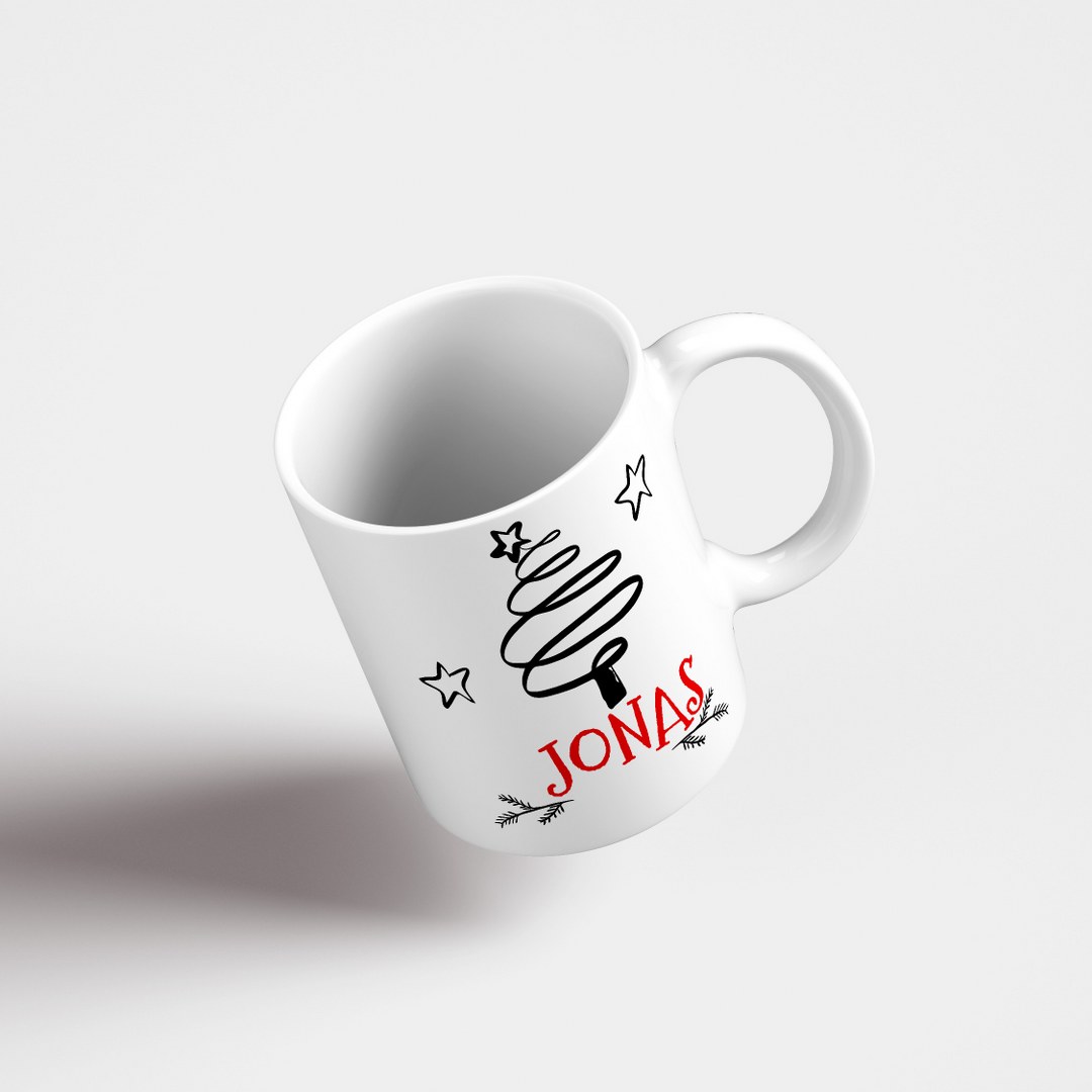Personalisierte Weihnachtstasse „Ho! Ho! Ho!“ – mit Namen – stilvolles Geschenk zur Weihnachtszeit – Bild 2