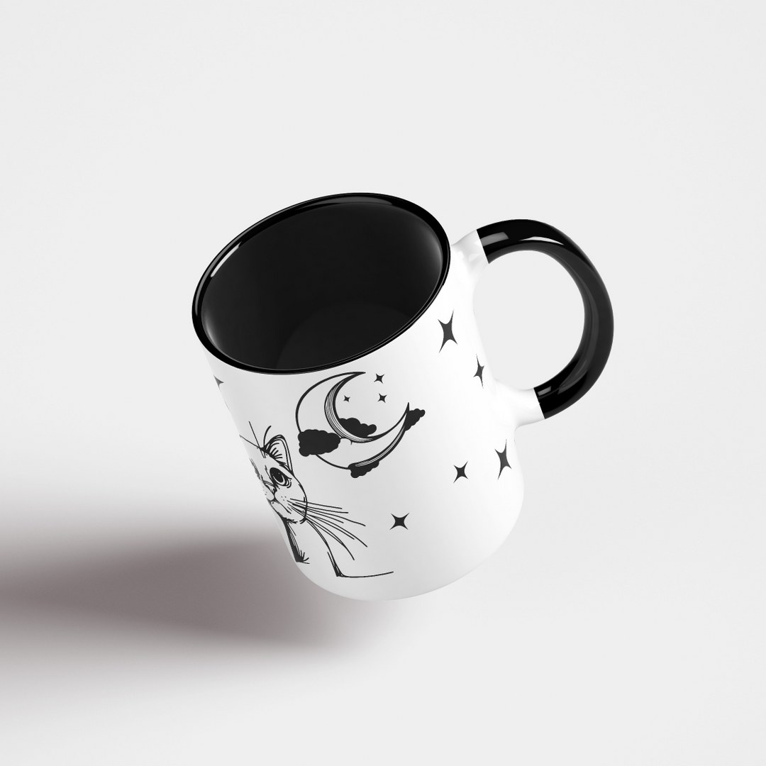 Katzen-Tasse „Sternennacht“ – Verträumtes Design für Katzenliebhaber – Bild 7