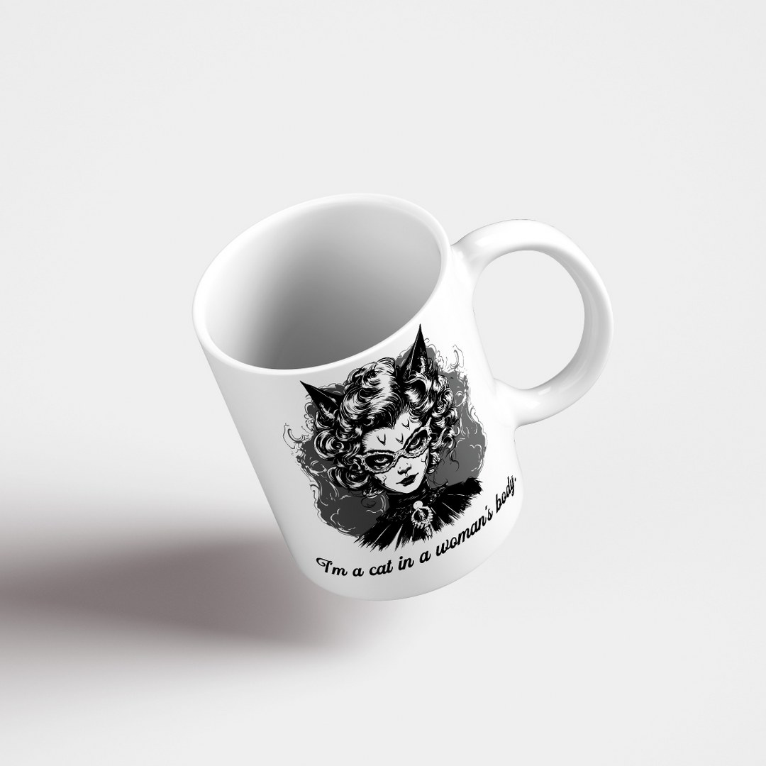Tasse mit lustigem Spruch – Geschenkidee für Katzenliebhaberinnen – Bild 2
