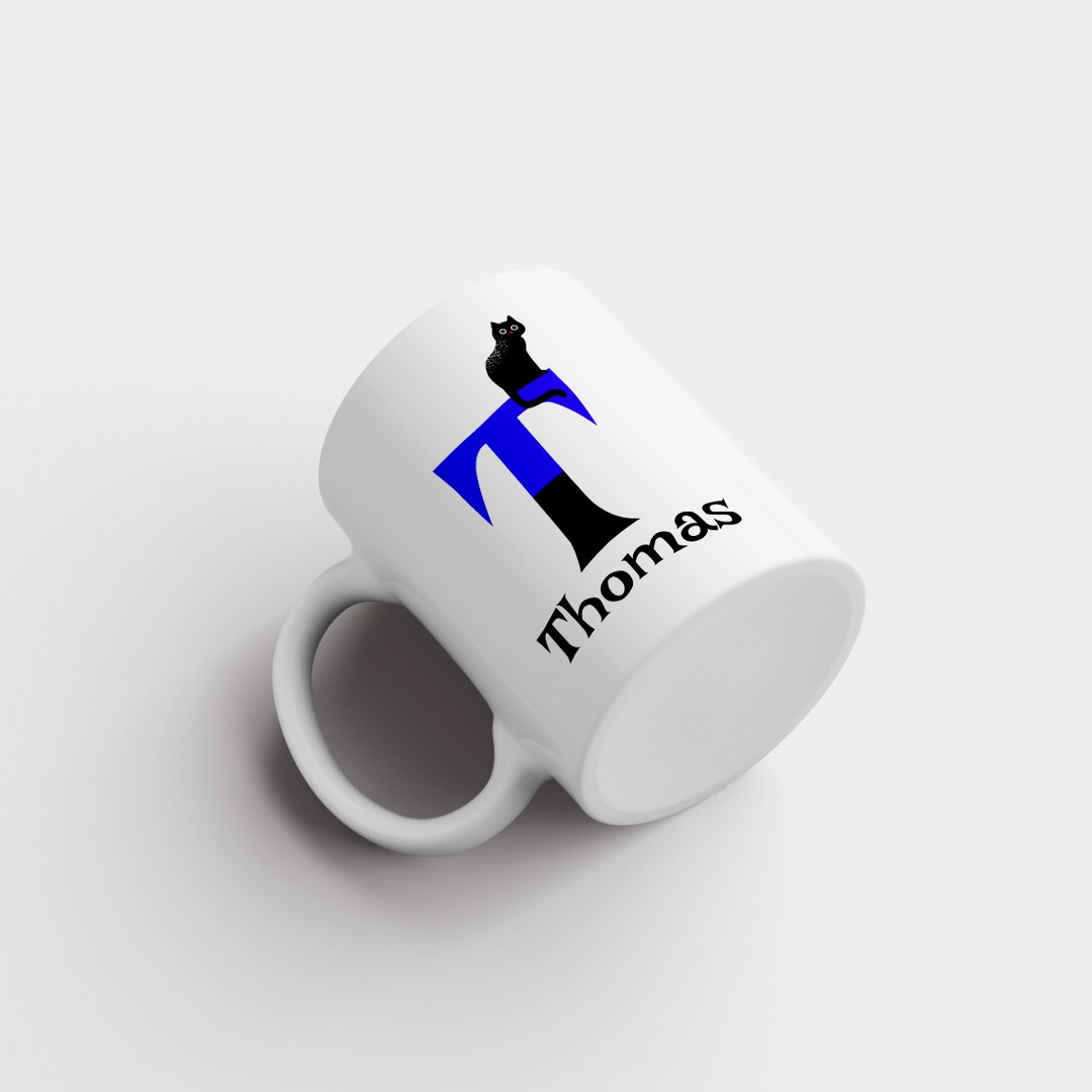 Personalisierte Tasse mit Namen und Buchstaben – lustige Katzentasse – Bild 12