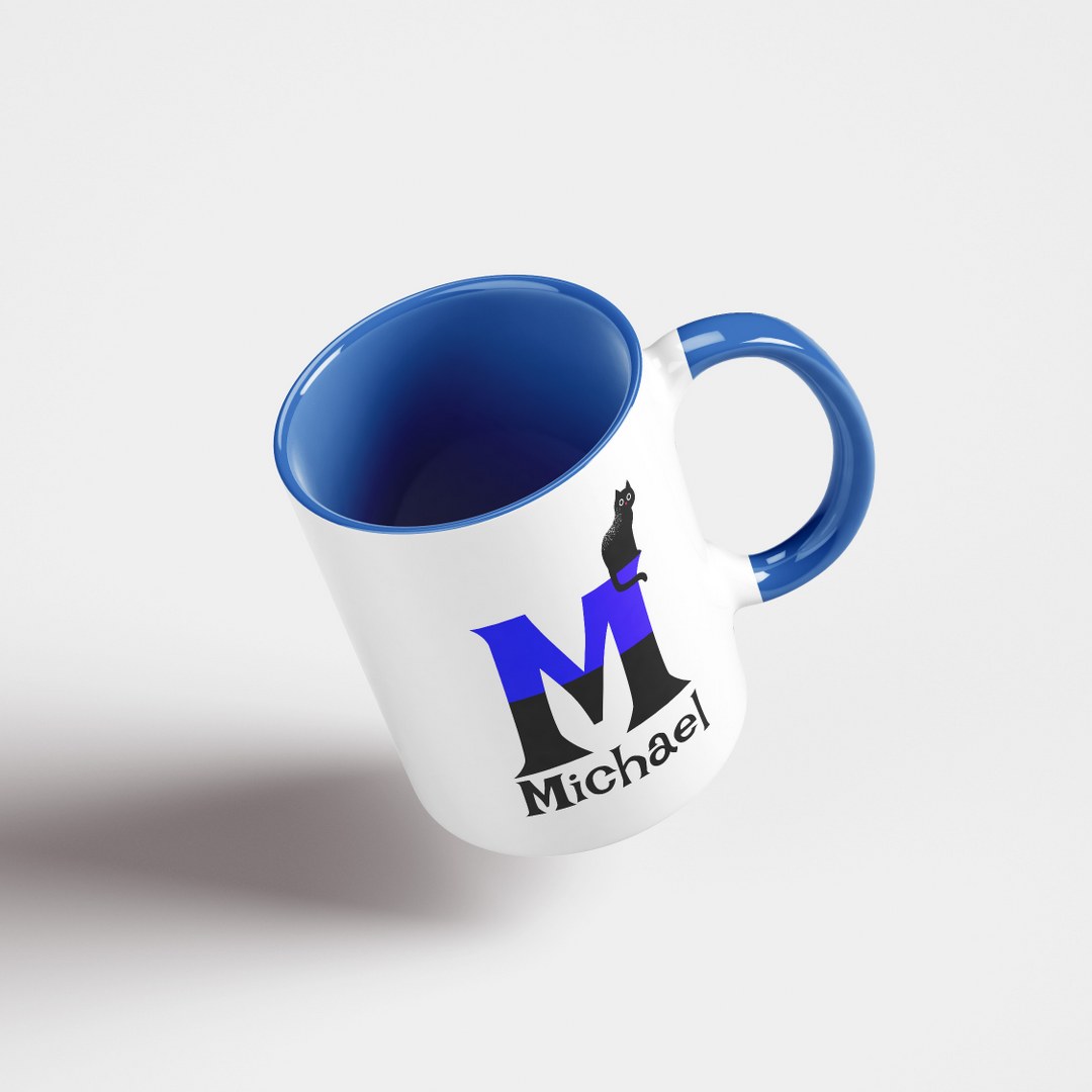 Personalisierte Tasse mit Namen und Buchstaben – lustige Katzentasse – Bild 8