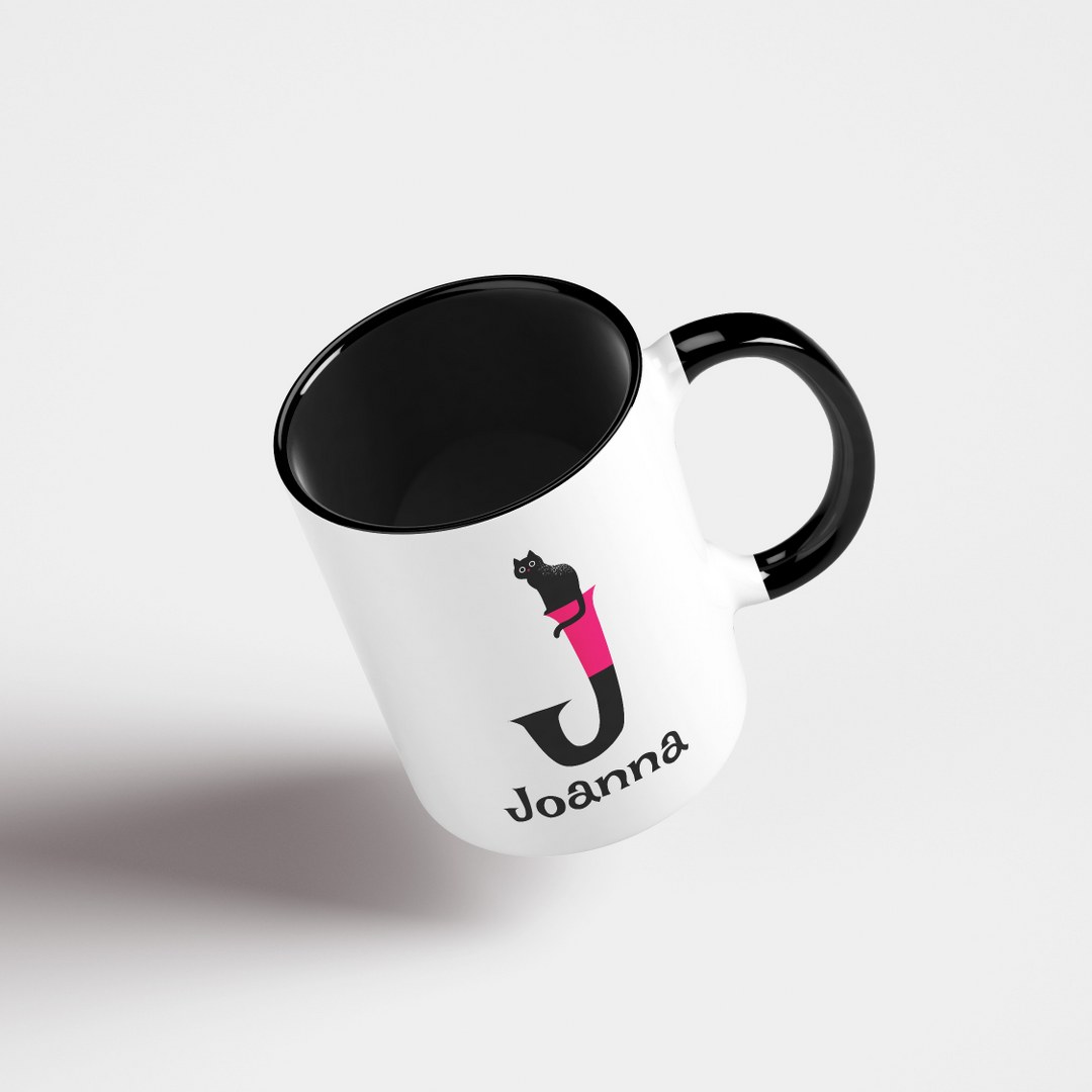 Personalisierte Katzentasse mit Namen und Buchstaben – Geschenk für Katzenliebhaberinnen – Bild 8