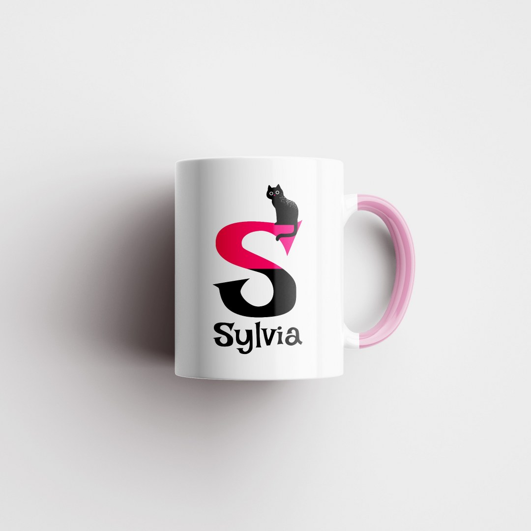 Personalisierte Katzentasse mit Namen und Buchstaben – Geschenk für Katzenliebhaberinnen – Bild 4