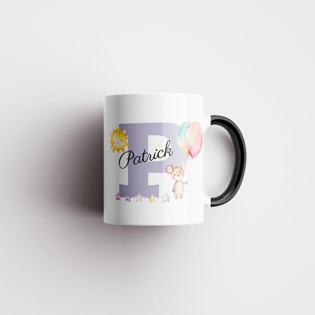 Personalisierte Tasse mit Namen und Buchstaben –Persönliches Geschenk für Jungen – Bild 4