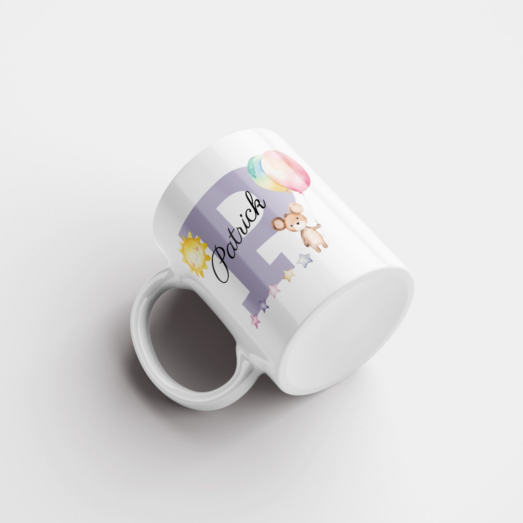 Personalisierte Tasse mit Namen und Buchstaben –Persönliches Geschenk für Jungen – Bild 3