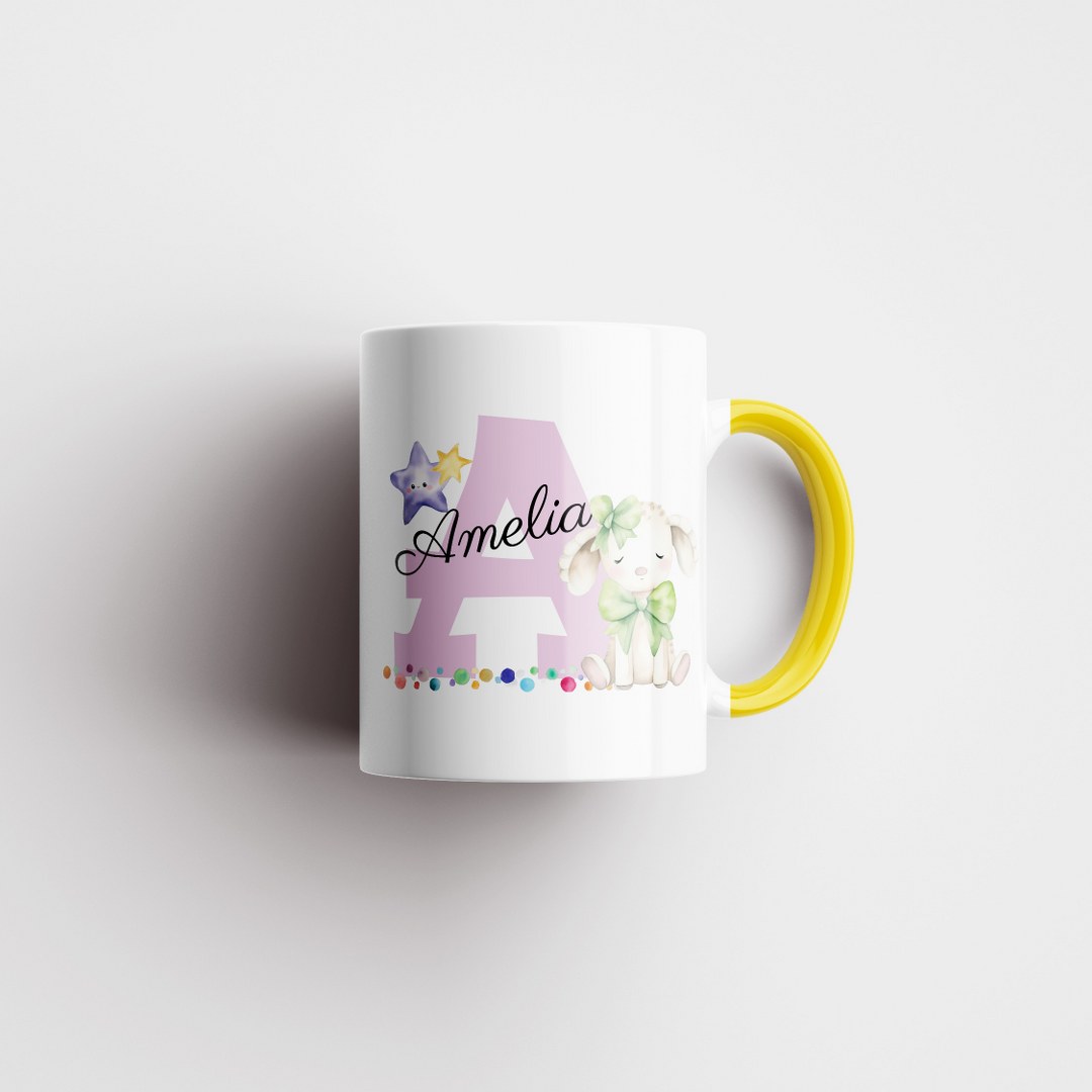 Personalisierte Tasse mit Namen und Buchstaben – Liebevolles Geschenk für Mädchen – Bild 7