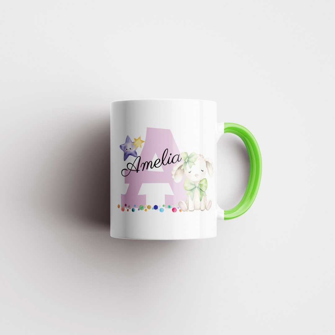 Personalisierte Tasse mit Namen und Buchstaben – Liebevolles Geschenk für Mädchen – Bild 10