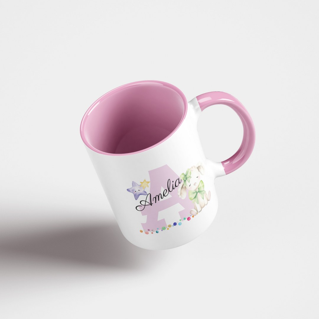 Personalisierte Tasse mit Namen und Buchstaben – Liebevolles Geschenk für Mädchen – Bild 14