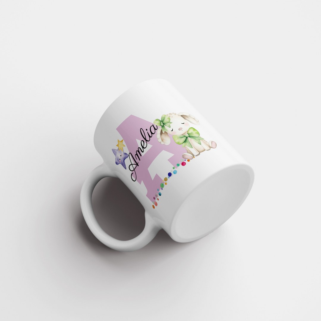 Personalisierte Tasse mit Namen und Buchstaben – Liebevolles Geschenk für Mädchen – Bild 6