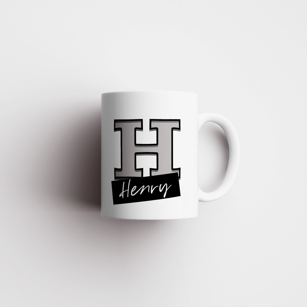 Personalisierte Tasse mit Namen und Buchstaben – Stilvolles Geschenk für Männer – Bild 4