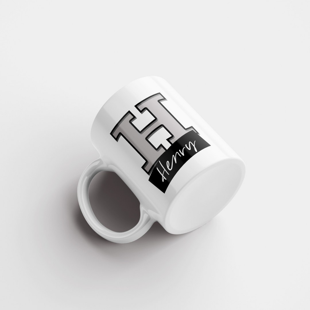 Personalisierte Tasse mit Namen und Buchstaben – Stilvolles Geschenk für Männer – Bild 3