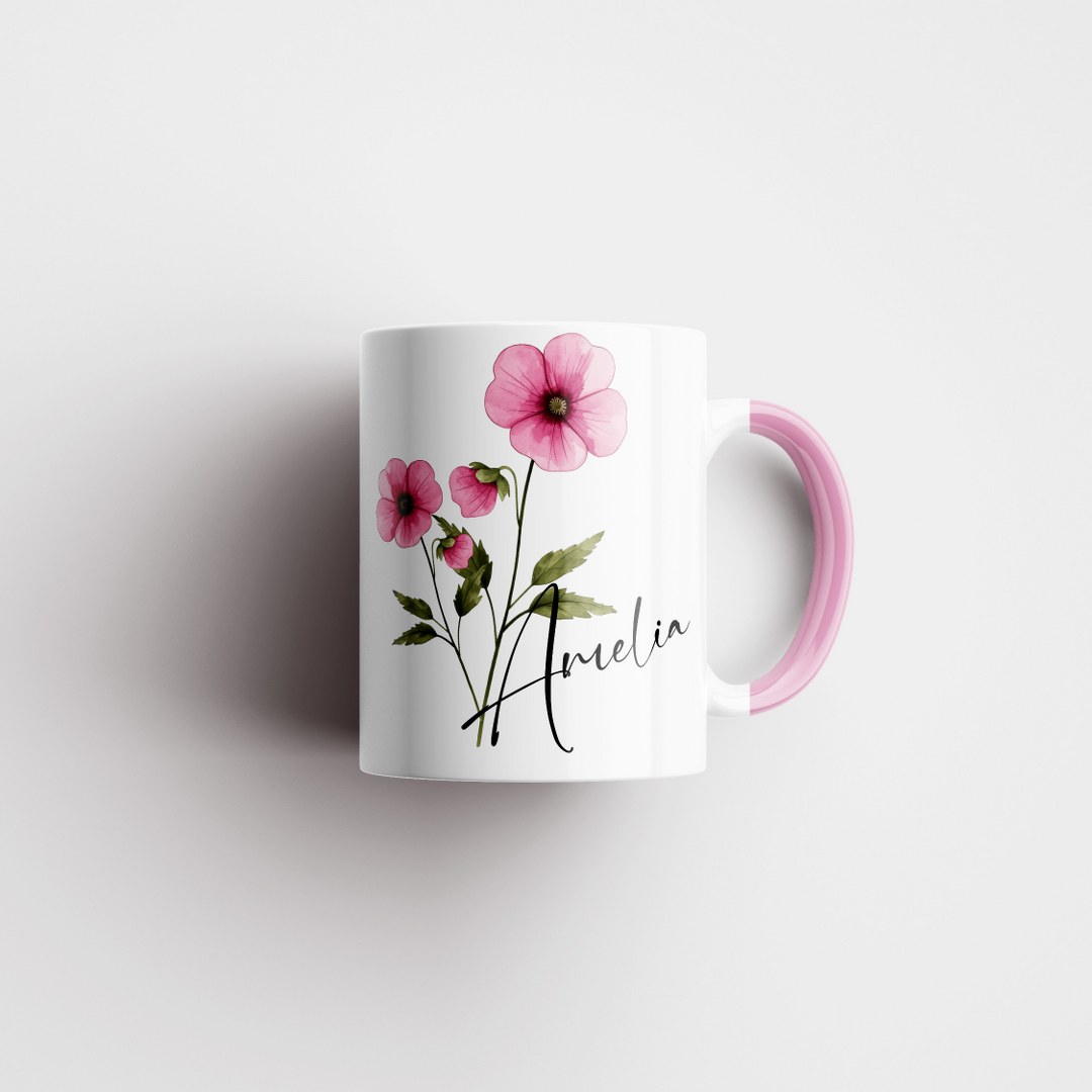 Personalisierte Tasse mit Namen und Blumenmotiv – Elegantes Geschenk für Mama, Schwester oder Oma – Bild 10