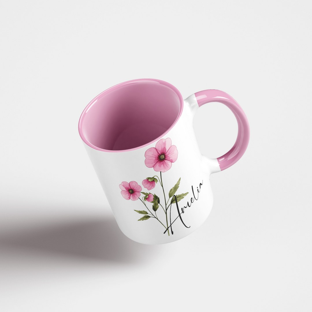 Personalisierte Tasse mit Namen und Blumenmotiv – Elegantes Geschenk für Mama, Schwester oder Oma – Bild 11