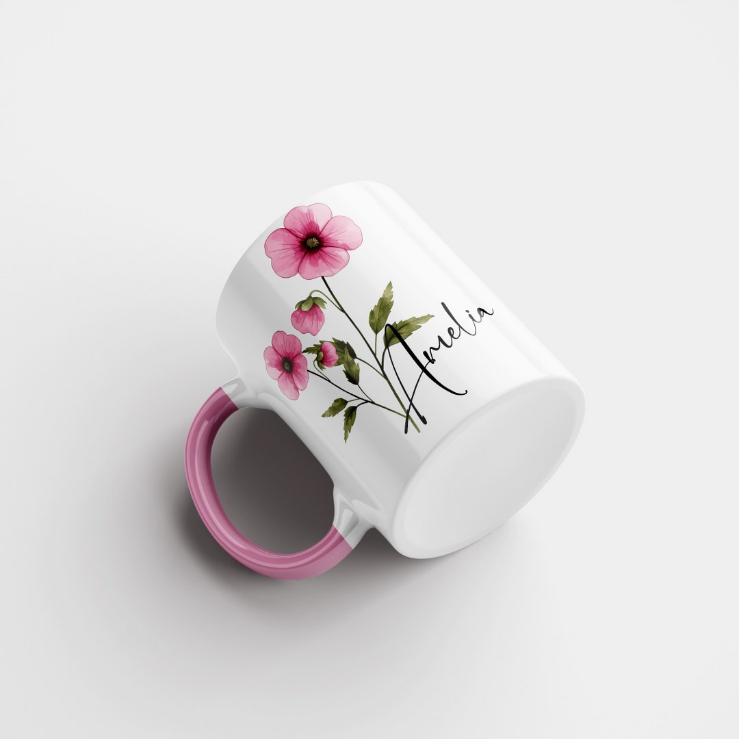 Personalisierte Tasse mit Namen und Blumenmotiv – Elegantes Geschenk für Mama, Schwester oder Oma – Bild 12