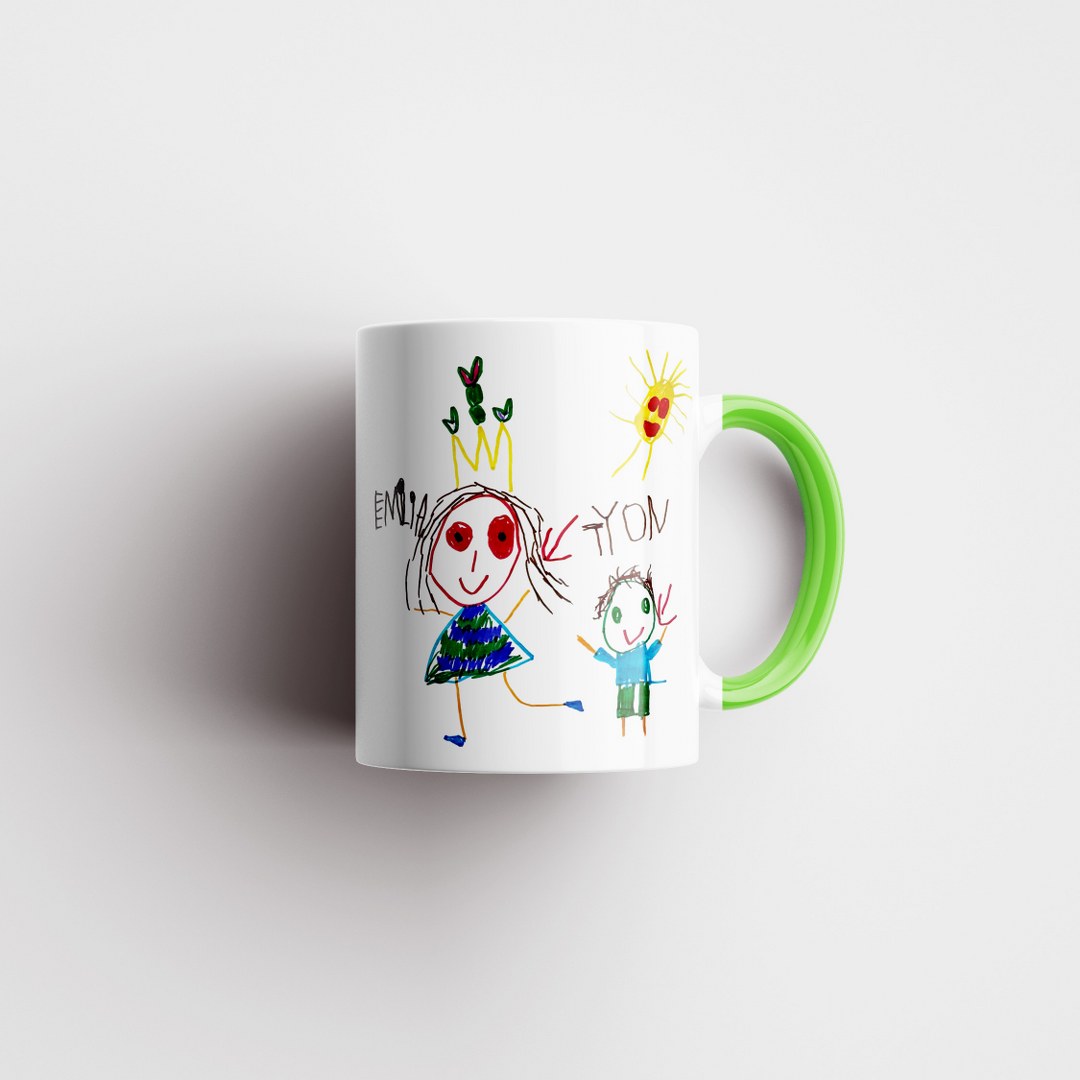 Personalisierte Tasse mit Kinderzeichnung – Emotionales Geschenk mit eigener Zeichnung – Bild 10