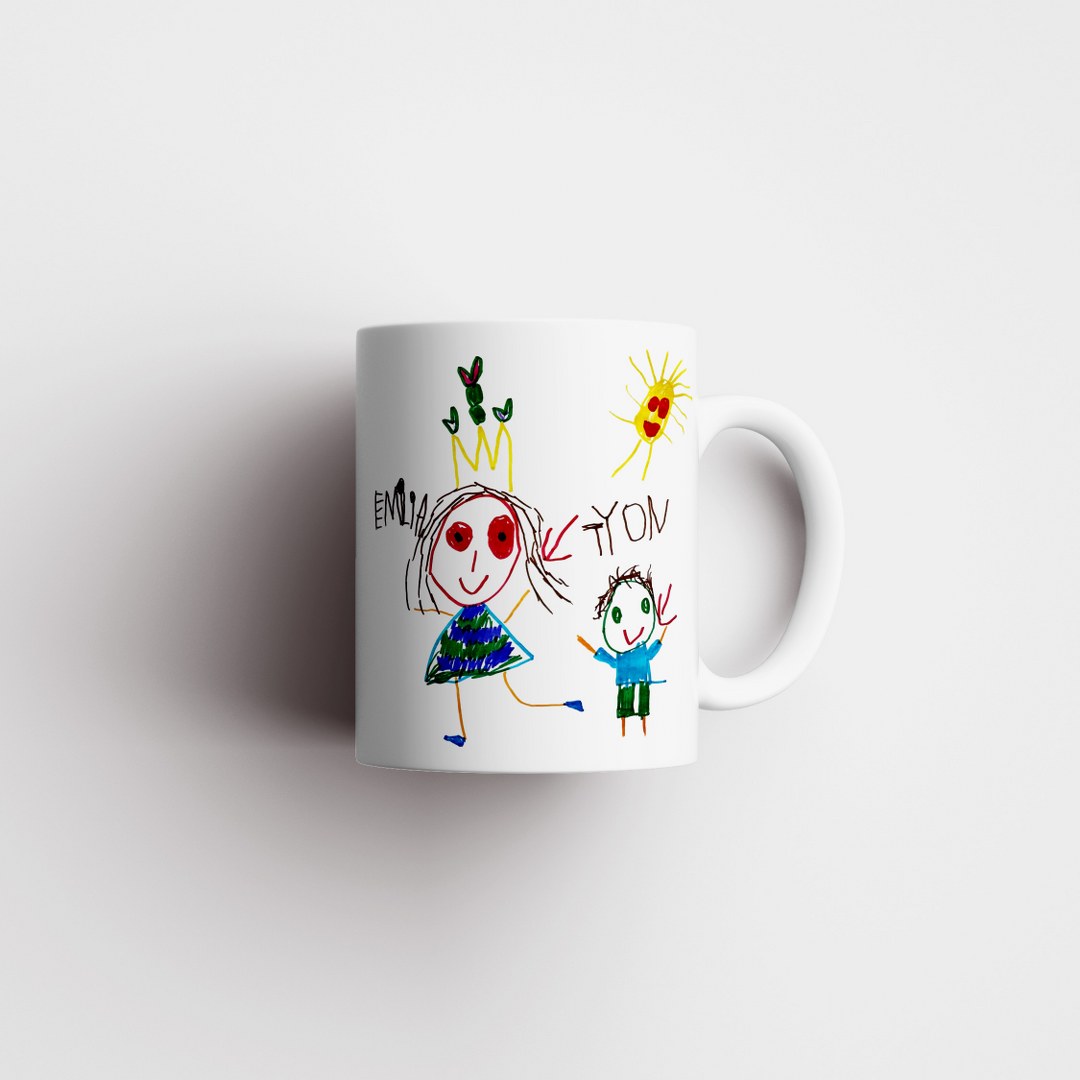 Personalisierte Tasse mit Kinderzeichnung – Emotionales Geschenk mit eigener Zeichnung – Bild 13
