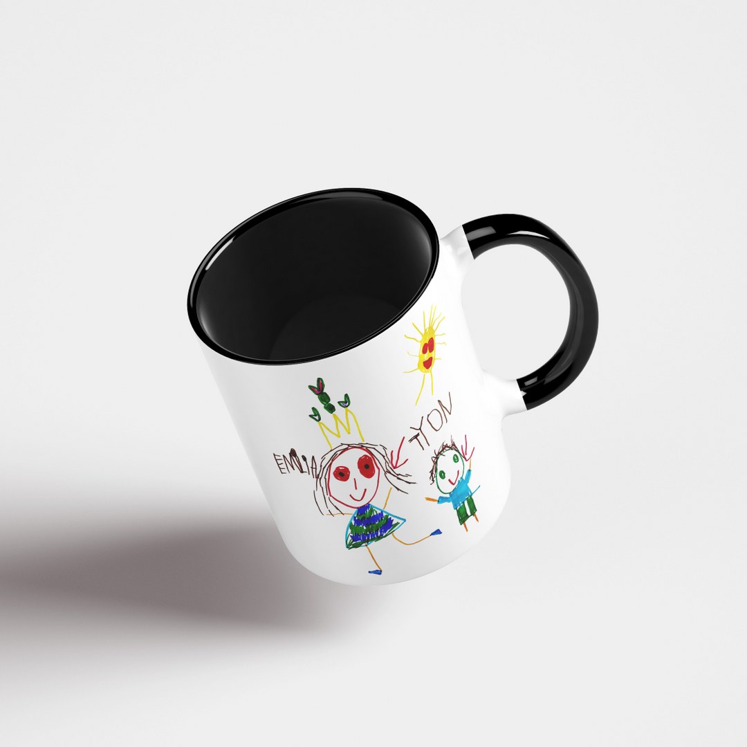 Personalisierte Tasse mit Kinderzeichnung – Emotionales Geschenk mit eigener Zeichnung – Bild 5