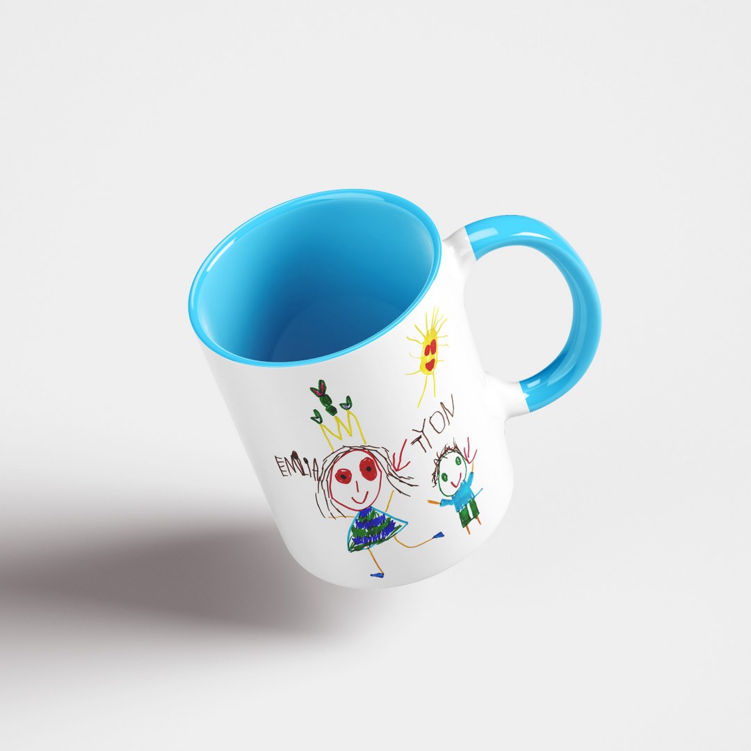 Personalisierte Tasse mit Kinderzeichnung – Emotionales Geschenk mit eigener Zeichnung – Bild 8