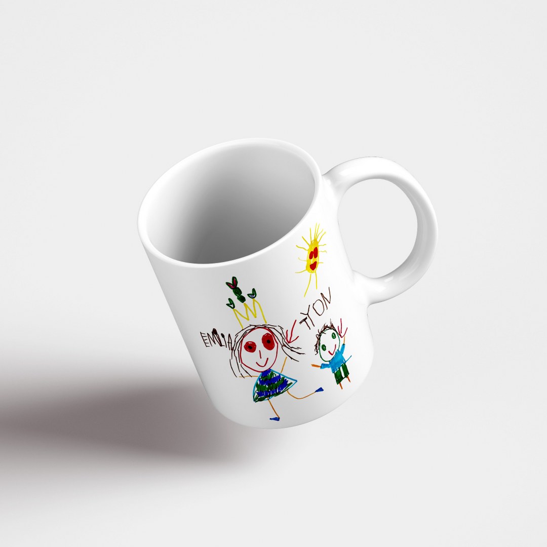 Personalisierte Tasse mit Kinderzeichnung – Emotionales Geschenk mit eigener Zeichnung – Bild 14