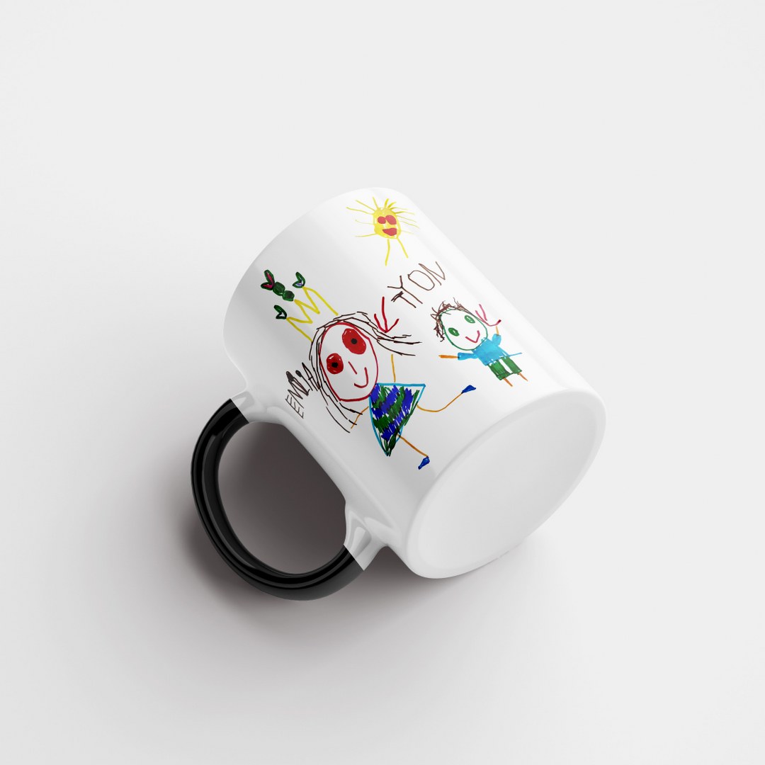 Personalisierte Tasse mit Kinderzeichnung – Emotionales Geschenk mit eigener Zeichnung – Bild 6