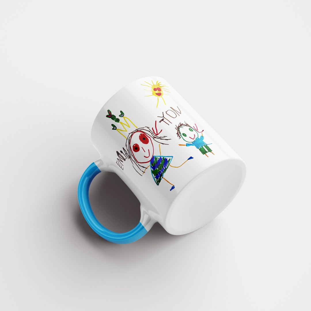 Personalisierte Tasse mit Kinderzeichnung – Emotionales Geschenk mit eigener Zeichnung – Bild 9