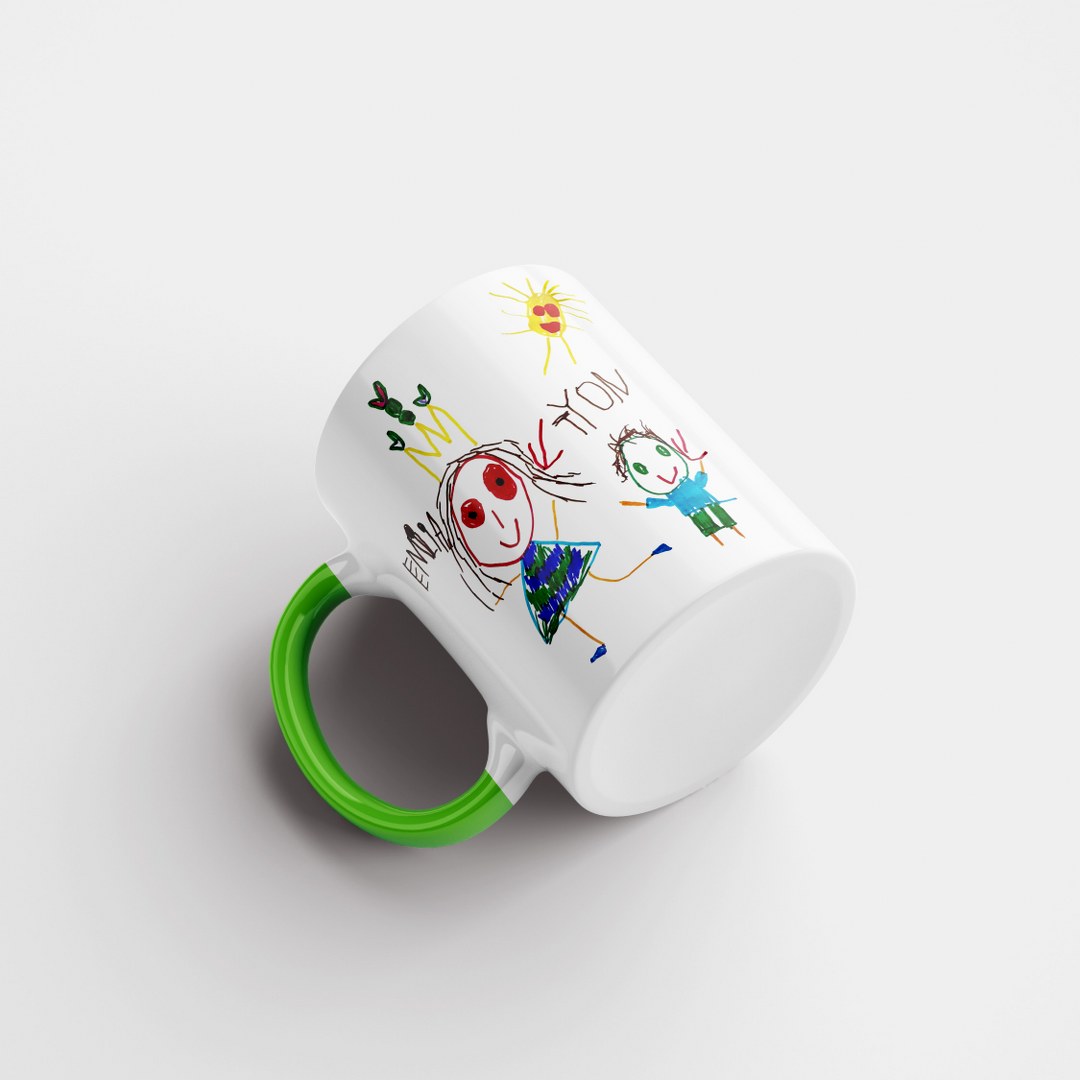 Personalisierte Tasse mit Kinderzeichnung – Emotionales Geschenk mit eigener Zeichnung – Bild 12
