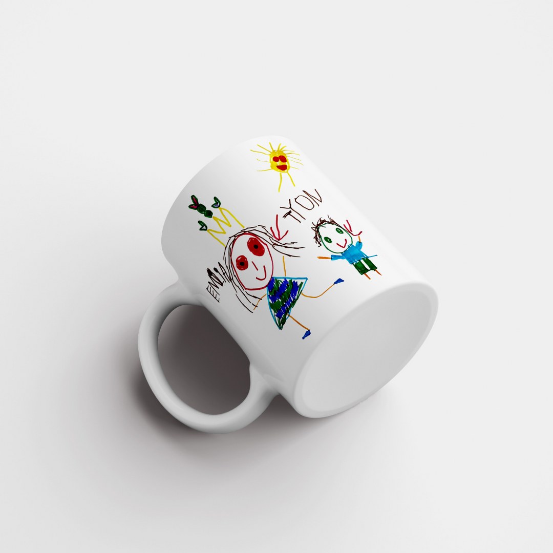 Personalisierte Tasse mit Kinderzeichnung – Emotionales Geschenk mit eigener Zeichnung – Bild 15