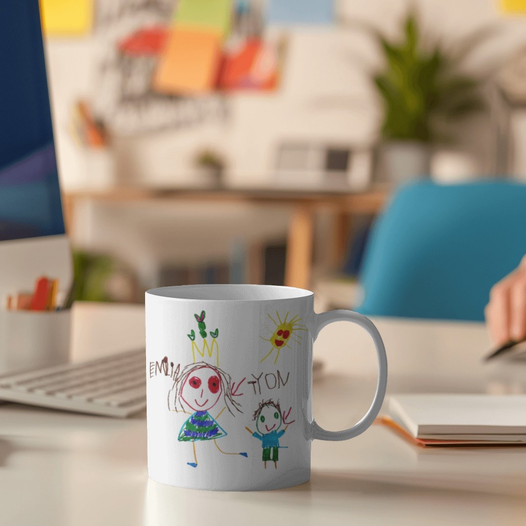 Personalisierte Tasse mit Kinderzeichnung – Emotionales Geschenk mit eigener Zeichnung – Bild 26