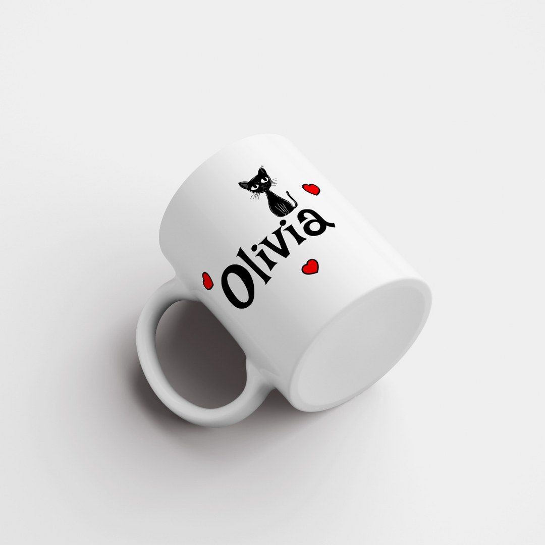 Personalisiertes „Cat Mom“ Geschenkset – Tasse & Filz-Etui mit Namen – Bild 6