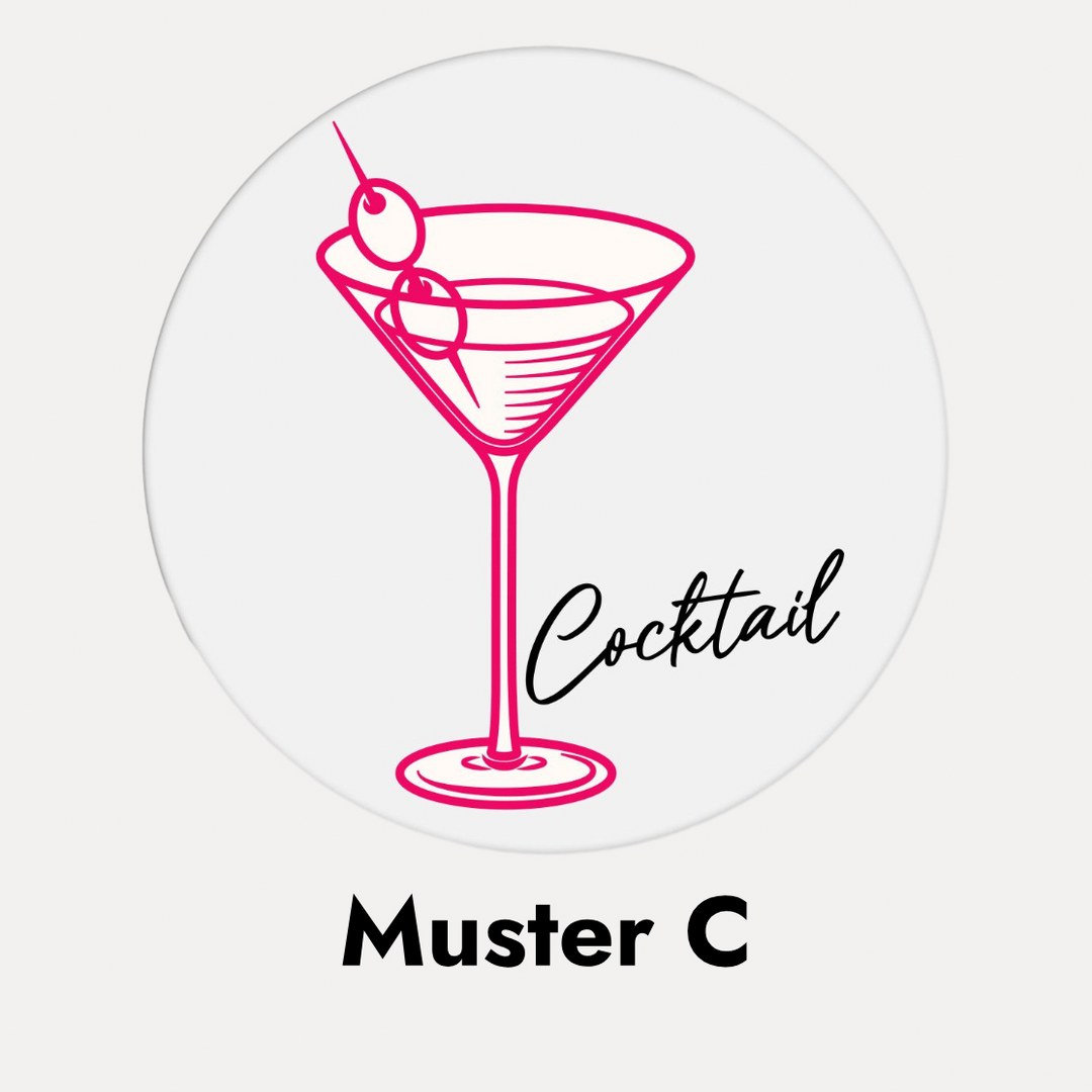 Runde Untersetzer – Drink | Cocktail | Beer | Wine – stilvolle Glasuntersetzer für Getränke – wählbar 1–4 Stück – Bild 8