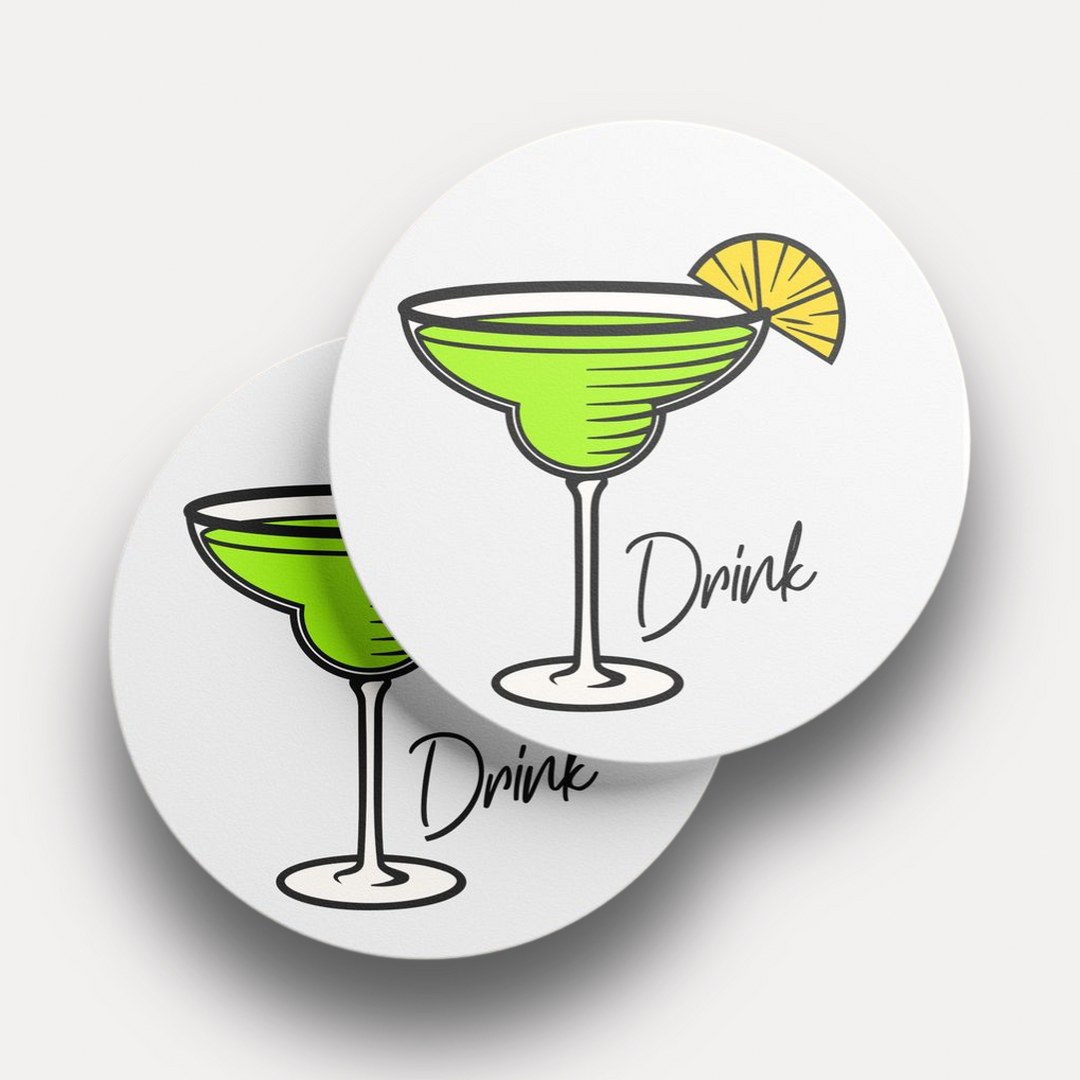 Runde Untersetzer – Drink | Cocktail | Beer | Wine – stilvolle Glasuntersetzer für Getränke – wählbar 1–4 Stück – Bild 6