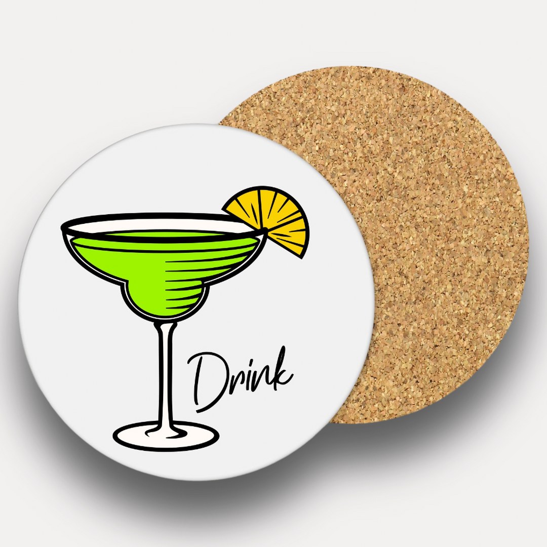 Runde Untersetzer – Drink | Cocktail | Beer | Wine – stilvolle Glasuntersetzer für Getränke – wählbar 1–4 Stück – Bild 7