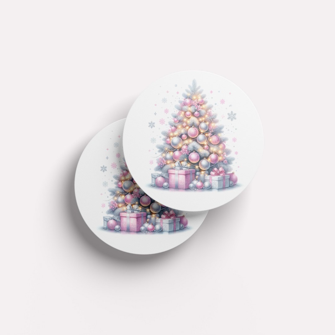 Tassen und Glasuntersetzer – Weihnachtsmotive – stilvolle Untersetzer mit Tannenbäumen – individuell wählbar & kombinierbar – 1–4 Stück – Bild 3