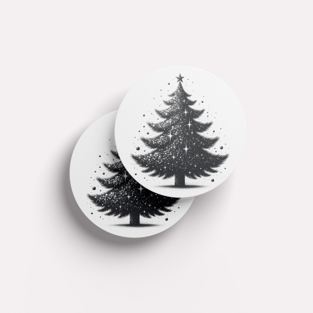 Tassen und Glasuntersetzer – Weihnachtsmotive – stilvolle Untersetzer mit Tannenbäumen – individuell wählbar & kombinierbar – 1–4 Stück – Bild 12