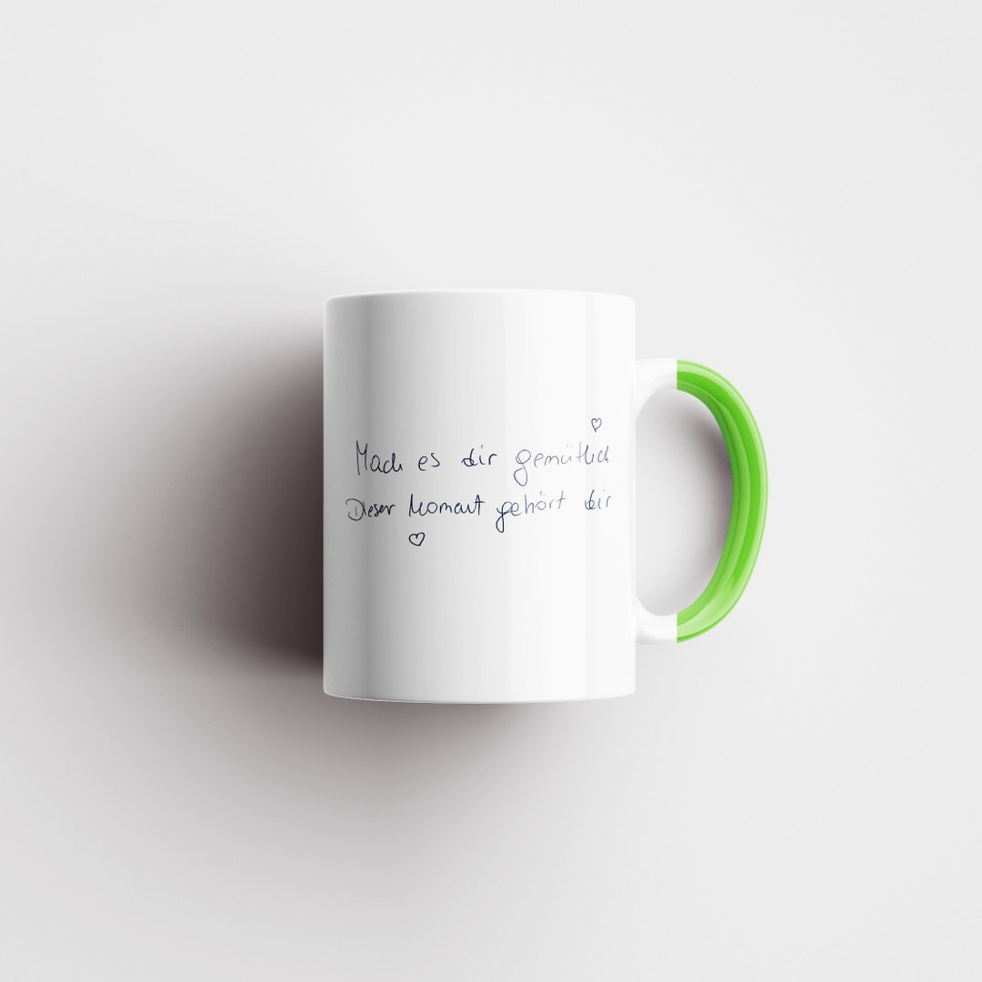 Personalisierte Tasse mit Ihrer Handschrift – in vielen Farbvarianten erhältlich – Bild 6