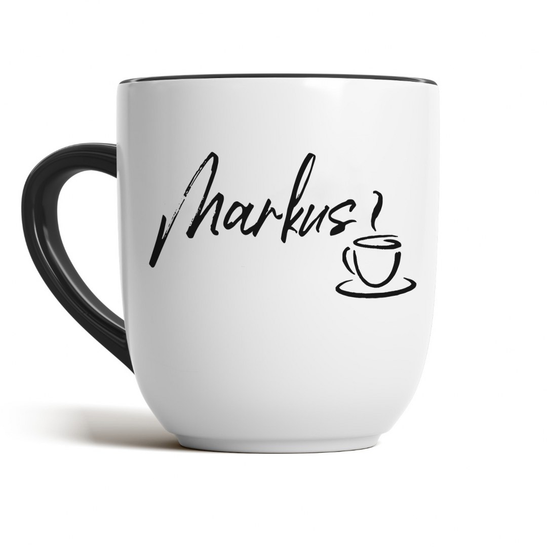 Personalisierte Tasse mit Namen und Kaffee-Motiv – Geschenk für Kaffeeliebhaber – Bild 6