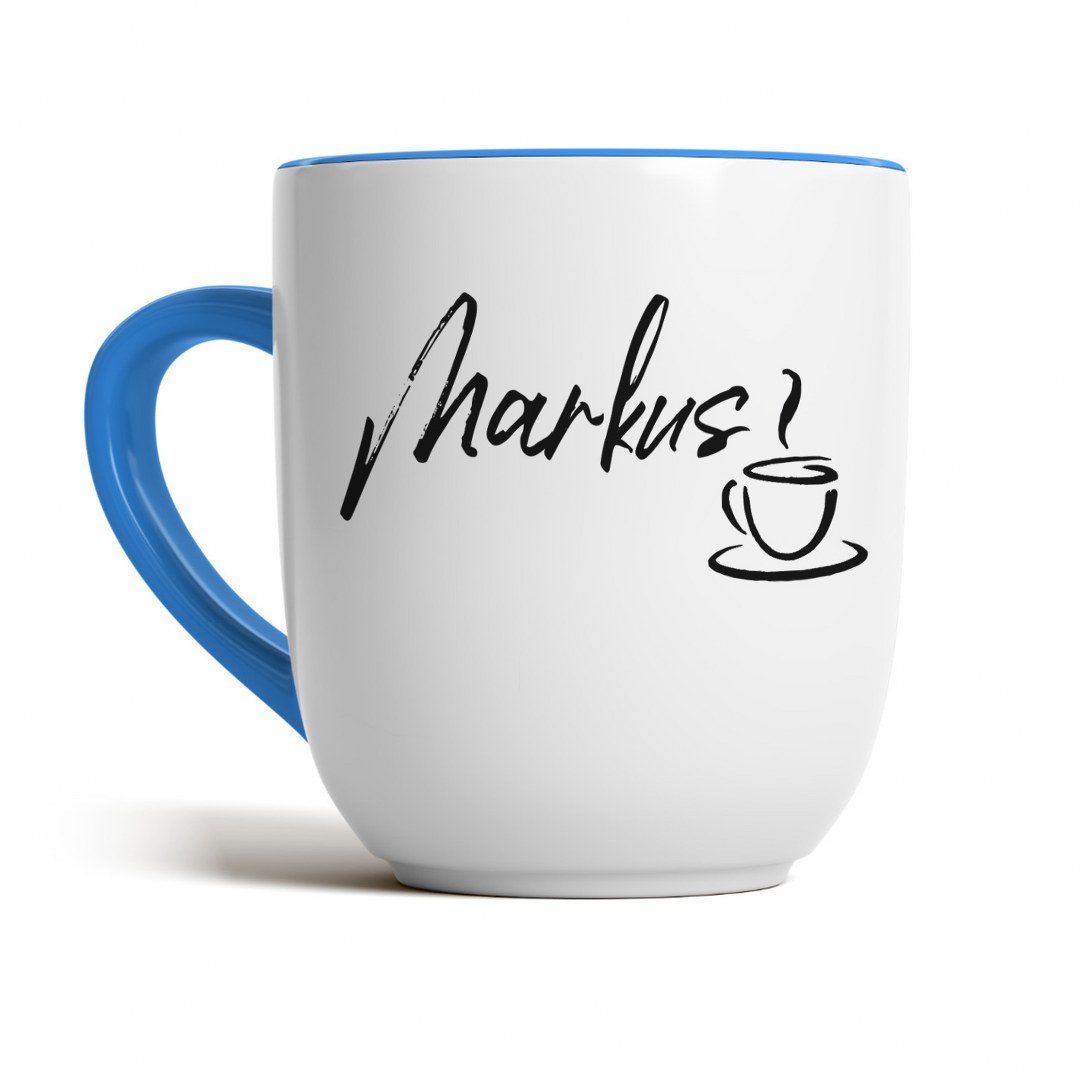 Personalisierte Tasse mit Namen und Kaffee-Motiv – Geschenk für Kaffeeliebhaber – Bild 4