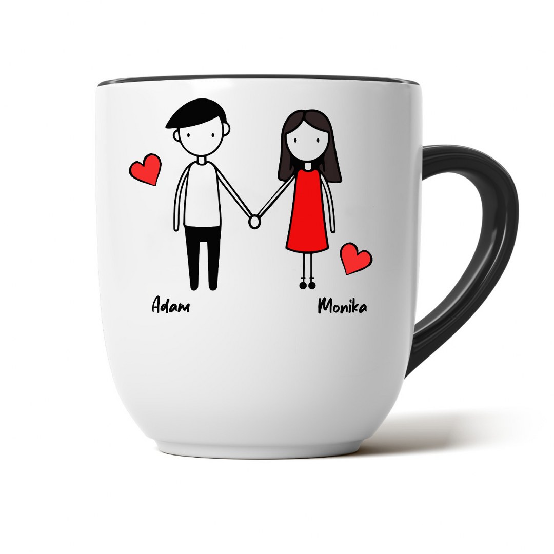 Personalisierte Valentinstasse mit zwei Namen – liebevolles Paarmotiv – Bild 7