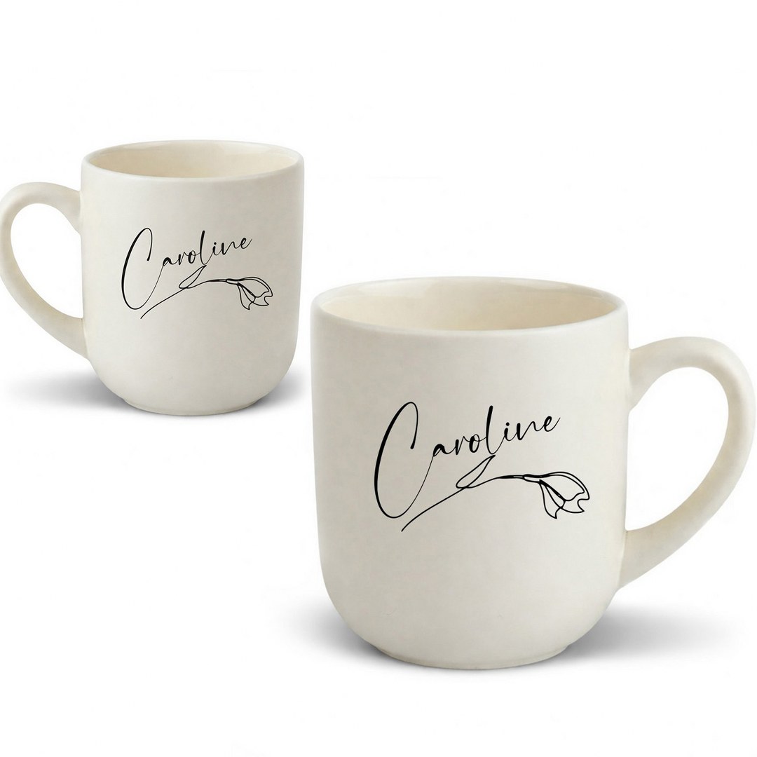 Personalisierte Tasse mit Namen – Matte Edition mit Blumenmotiv (290 ml) | Stilvolles Geschenk – Bild 11