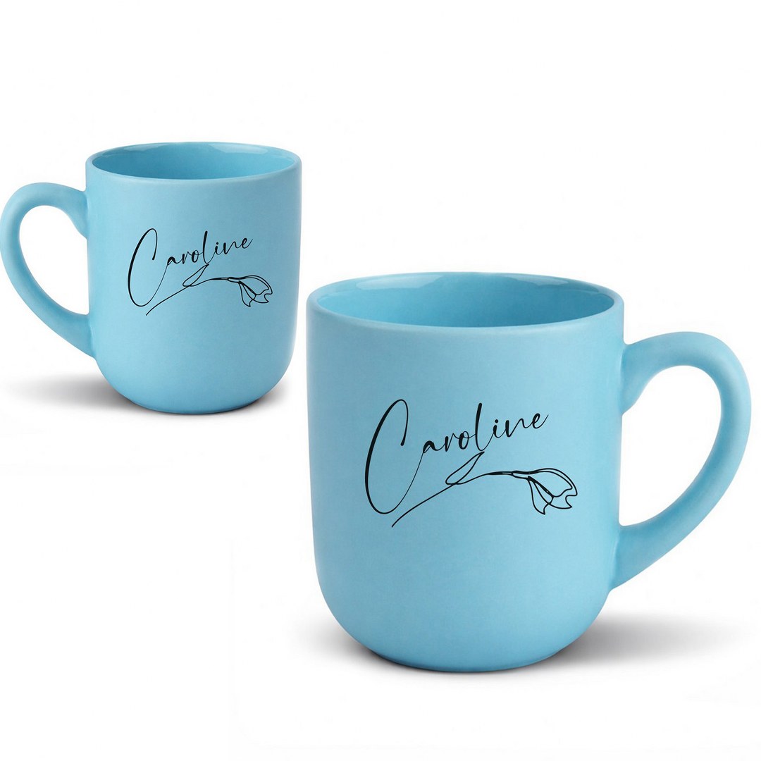 Personalisierte Tasse mit Namen – Matte Edition mit Blumenmotiv (290 ml) | Stilvolles Geschenk – Bild 8