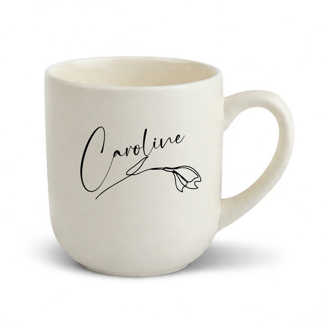 Personalisierte Tasse mit Namen – Matte Edition mit Blumenmotiv (290 ml) | Stilvolles Geschenk – Bild 13