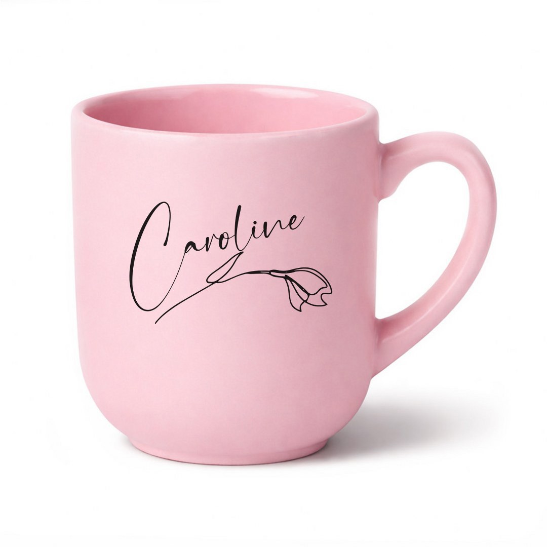 Personalisierte Tasse mit Namen – Matte Edition mit Blumenmotiv (290 ml) | Stilvolles Geschenk – Bild 7