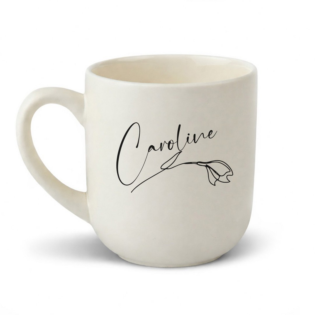 Personalisierte Tasse mit Namen – Matte Edition mit Blumenmotiv (290 ml) | Stilvolles Geschenk – Bild 12