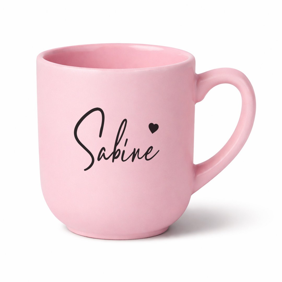 Personalisierte Tasse mit Namen und Herz – Geschenk für Mama, Schwester oder Freundin – Bild 4