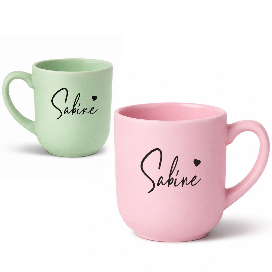 Personalisierte Tasse mit Namen und Herz – Geschenk für Mama, Schwester oder Freundin – Bild 8