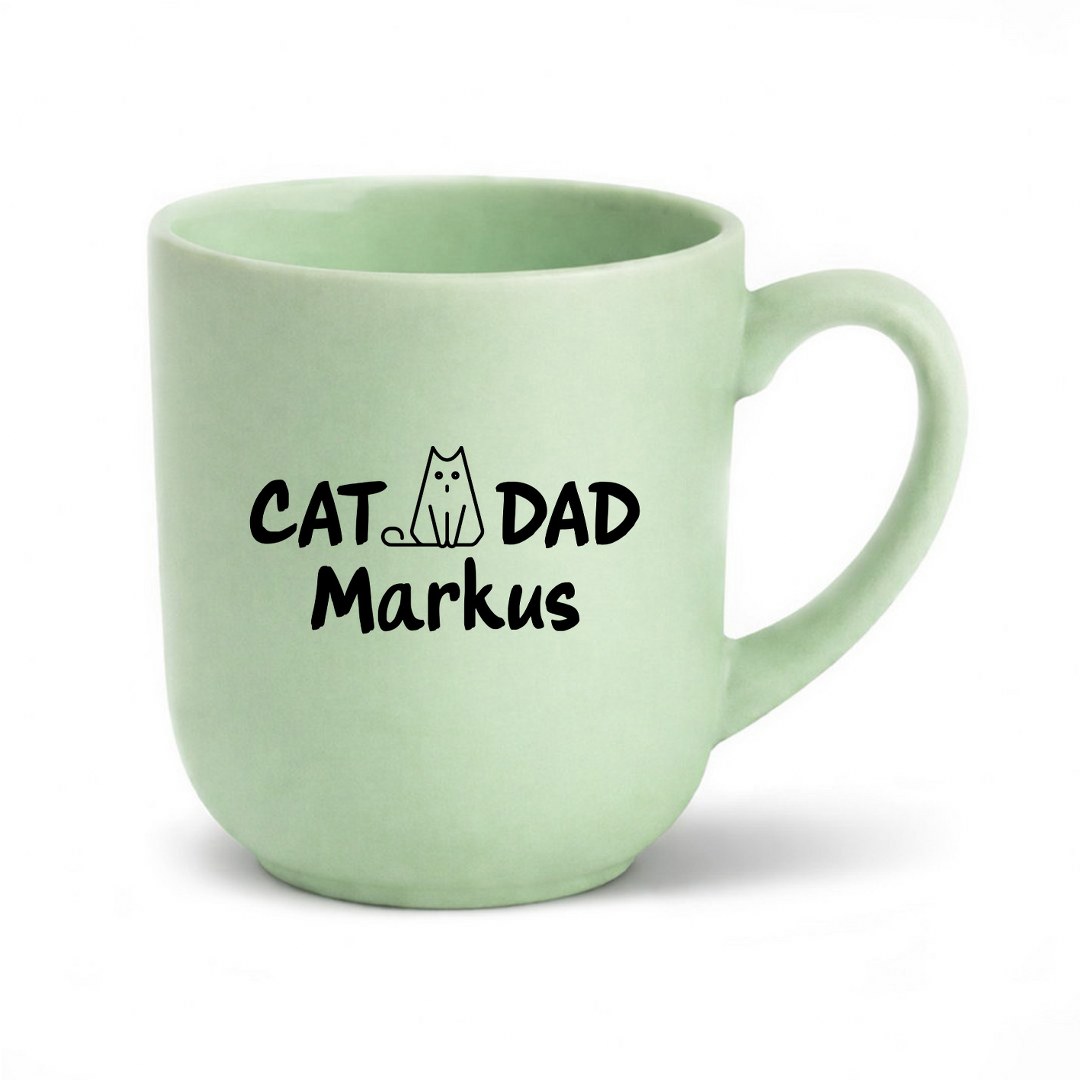 Personalisierte Tasse mit Namen „Cat Dad“ – Geschenk für Katzenliebhaber – Bild 7